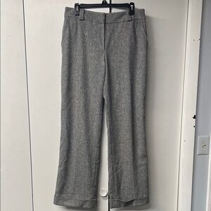 J. Crew Gray Wide-Leg Trousers
